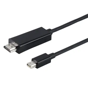 Kabel Adaptor Port Layar Mini Ke Hdmi, Konverter Dp Ke Hdmi Warna Hitam, Kabel Adaptor Hdmi 4K