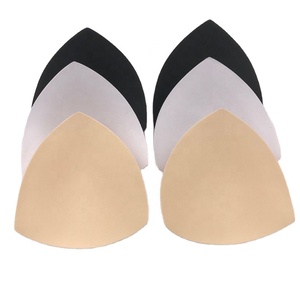 HL-Z-27 Factory Direct Sale Non-push up Triangular Bra Cups Removable Bra Inserts Swimwear Bikini Bra Cups