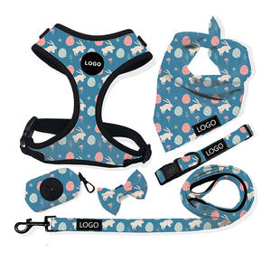 Großhandel Custom Print Haustier halsband Sublimation Personal isierte Neopren Luxus verstellbare weiche Hunde halsbänder und Leine - Product Image 6