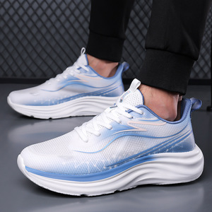 Running Shoes Men Mesh Upper Rubber Outsole <b>EVA</b> Midsole Spring Lightweight Breathable Casual Sport Shoes - Product Image 2