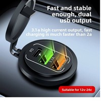 Prise USB 12V 24V avec double port de charge rapide 3.0 et chargeur USB C PD3.0 pour voiture, prise d'alimentation 12V
