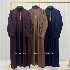 Hombres Árabe Largo Robe Ropa Hombre Arabia Saudita Vestidos Musulmanes