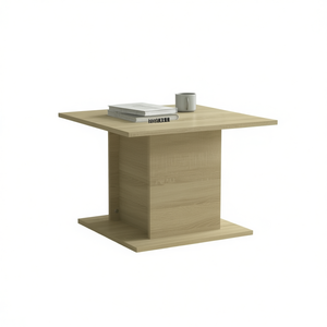 Tavolino da Caffè Moderno in Legno Ingegnerizzato Beige 36x36x18 Pollici Arredamento per Soggiorno - Product Image 1