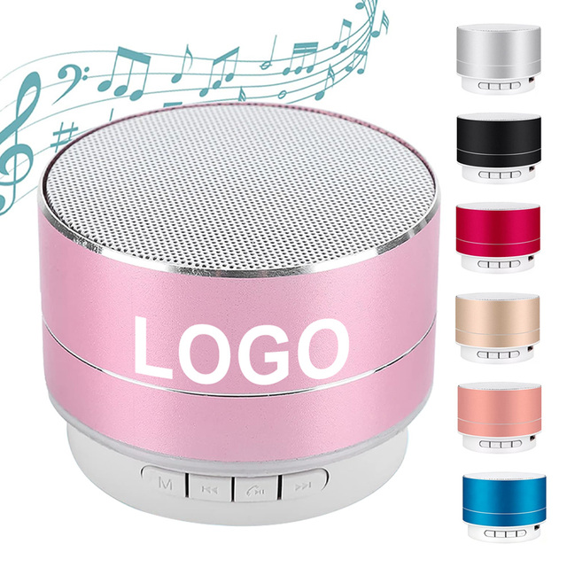 Wholesale Custom logo Mini Wireless Audio Sound Equipment Support TF Card USB Flash Drive Metal Bluetooth Speaker for Gift