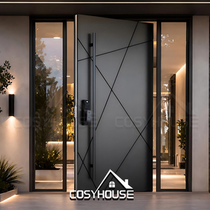 Custom Cast Aluminum Thermal Break Front Entry Door Modern Exterior Security Entrance Door for House Villa - Product Image 3