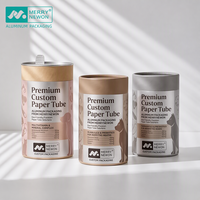 Emballage en tube de papier kraft imprimé sur mesure pour capsules de compléments alimentaires pour animaux de compagnie, poudre avec boîte cylindrique en carton, taille et couleur personnalisées, logo