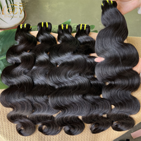 Extensions de cheveux humains non traités Body Wave, doux, à double trame, cheveux vierges brésiliens bruts, vente en gros
