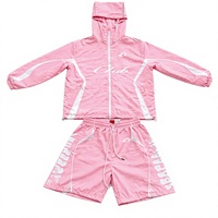 Shorts coupe-vent réfléchissants légers anti-UV écologiques pour hommes, ensemble 2 pièces en nylon froissé, vestes de survêtement respirantes personnalisées