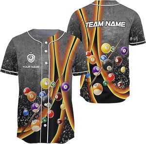 Maillot de baseball personnalisé, ambiance rétro, 100% polyester, respirant, séchage rapide, confort, col Henley, nom du joueur, impression numérique, unisexe, taille XL - Product Image 4