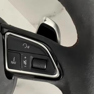 Volant en cuir suédé noir adapté pour <span class=keywords><strong>Audi</strong></span> A3 A5 A6 A6L A4 A4L C8 Q5 Q7 TT RS3 RS4 RS5 S4 S5 B8 B9 Style sportif - Product Image 3