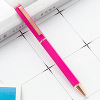 Bolígrafos de Metal de Lujo con Punta de Bola Hexagonal, Color Caramelo, Caja con Logotipo Personalizado, Ancho de Escritura de 0.7 mm, Bolígrafo de Regalo para Oficina, Negocios y Marketing