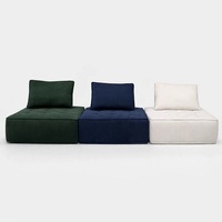 Sofá Cama Ergonómico Contemporáneo de Una Plaza, Extensible y Ajustable, Tapizado en Tela con Esponja, para Uso Comercial en Villas, Hogares y Apartamentos