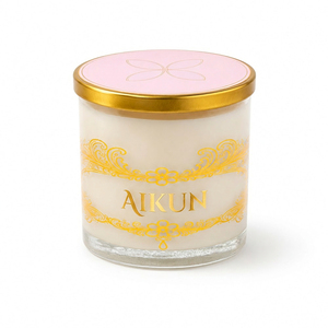 AIKUN Wholesale Factory Direct Premium Handmade Soy Wax Reed Diffuser Glass Scented <b>Candles</b> <b>Set</b> for Home Decoration <b>Gift</b> Shop - Product Image 3