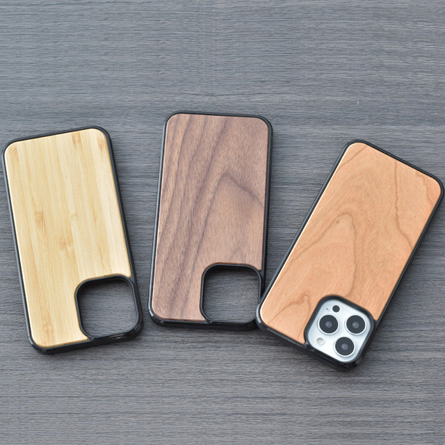 Hot Sale Blank Natural Wooden Mobile Phone Case for iPhone 13 12 11 XS MAX Cover Case TPU+PC Wood Case for Samsung S22 S21 S20