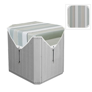 Air Conditioner Outdoor Unit <b>Cover</b> 600D Oxford Cloth Striped Waterproof Dust Protection 71x71cm 81x81cm 91x91cm Screw Fixing - Product Image 1
