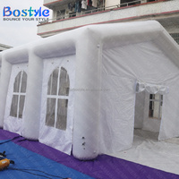 Tente de mariage gonflable blanche commerciale, triple couche, taille personnalisable, imperméable, pour événements extérieurs, chapiteau de fête, camping facile