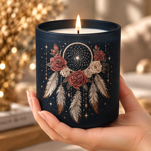 Bougie bio à la soja OEM en pot de verre rose poudré pour cadeau d'anniversaire, livraison directe d'usine, vente en gros, étiquette personnalisée - Product Image 1