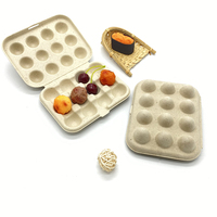Bac à œufs de caille réutilisable biodégradable Plateau à œufs de caille jetable et boîte à œufs de caille en bagasse de canne à sucre à usage alimentaire