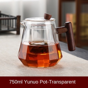 Tetera de Vidrio Borosilicato de 450ml con Asa de Madera e Infusor, Segura para Estufas Eléctricas y de Cerámica, Diseño Moderno con Silbato - Product Image 5