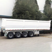Prix de la Chine 50 40 tonnes benne latérale 3 4 essieux remorque de camion à benne basculante à vendre