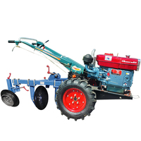 Motoculteur diesel 10HP 15HP 22HP 2RM avec charrue et cultivateur rotatif pour l'agriculture