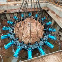 Démonte-pieux robuste multi-coupelles pour le nivellement des pieux en béton dans les travaux de construction