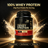 Großhandel Whey-Proteinpulver Vanille 24g Protein pro Portion Muskelaufbau Schnelle Erholung Glutenfrei 29 Portionen OEM ODM