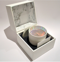 Boîte rigide pour bougies noires, 1 pièce, emballage personnalisé pour tiroir, boîte-cadeau avec insertion, Premium