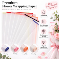 Fournitures pour fleuristes, papier d'emballage résistant à l'eau, minimaliste, pour bouquets floraux, papier d'emballage pour mariage, anniversaire, cadeau, bricolage