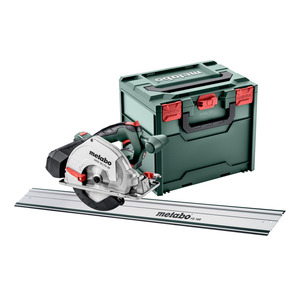 Sierra circular inalámbrica Metabo Mks 18 Ltx 58 Fs para corte de metal con riel guía y estuche - Product Image 1
