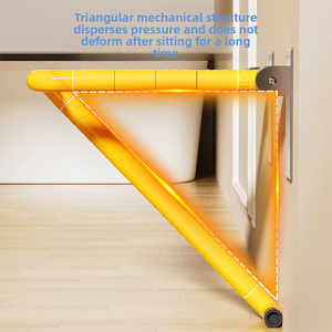 Sedile <span class=keywords><strong>Doccia</strong></span> Pieghevole Moderno in ABS/Acciaio Inox Cromato, Antiscivolo, Ecologico, per Anziani, Bagno, Appartamento, Ospedale - Product Image 5