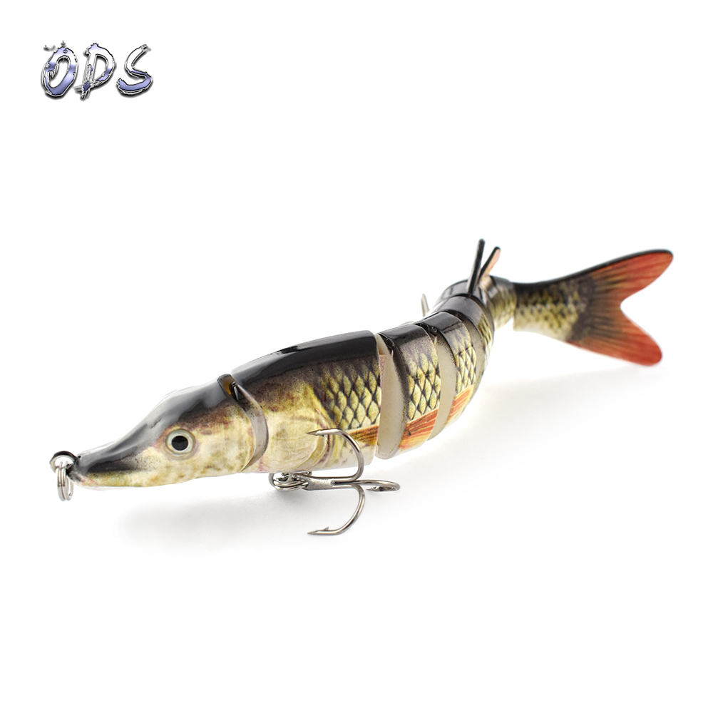 12.5Cm 21G Nieuwe Vissen Lokt Harde Baits 8 Segmenten Jointed Aas Kwaliteit Swimbait Levensechte Wobblers Visgerei Voor pike