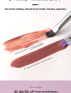 Ensemble de pinceaux pour gel à ongles à dégradé de couleur personnalisé, poils en nylon, pour outils de nail art à marque privée - Product Image 2