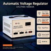Régulateur de tension CA servo monophasé 1 kVA 110 V SVC entièrement automatique avec écran LCD, certifié CE, pour appareils électroménagers domestiques