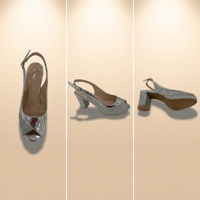 Sandales de mariage sexy pour femmes, à talon ultra-haut épais, confortables, respirantes, antidérapantes, avec lanière de cheville, paillettes argentées, tendance mode