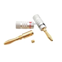 Haut-parleur Nakamichi haut de gamme entièrement plaqué or, avec prise banane de 4 mm, prise de câble de haut-parleur sans soudure