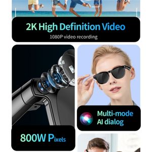 Gafas <span class=keywords><strong>de</strong></span> Sol Inteligentes CY01 para Grabar Fotos y Vídeos, Lentes con <span class=keywords><strong>Traductor</strong></span> IA, Audio y WIFI con Cámara - Product Image 2