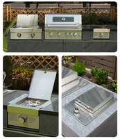 Brûleur latéral de luxe en acier inoxydable 304, fabrication de haute qualité, livraison en 3 jours pour les configurations de cuisines extérieures et de barbecues