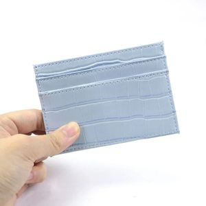 Estuche para tarjetas de identidad comercial, monedero para mujer, billetera de viaje, patrón de cocodrilo de crédito, tarjeteros de cuero Pu para hombres - Product Image 5