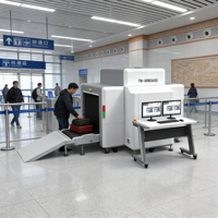 Nouveau Scanner de Colis et Bagages à Double Écran XR8065D – Imagerie IA Améliorée à Double Vue par Rayons X 8065 – Sécurité des Plaques d'Acier de 42 mm