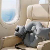 Coussin lombaire gonflable en TPU composite pour avion, oreiller de voyage portable pour longues périodes assises, gonflage rapide par pression