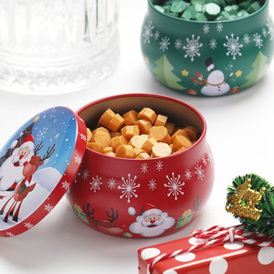 Perlas de cera navideña en lata, 260 piezas, cera para sellar con diseño de Papá Noel y muñecos de nieve, no tóxica, de secado rápido - Product Image 1