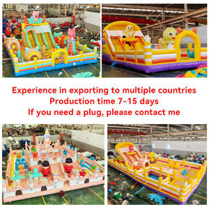 Terrain de jeux extérieur <span class=keywords><strong>massif</strong></span> gonfler parc à thème nouveau Design enfants coloré lapin trampoline avec toboggan combinaison château plein d'entrain - Product Image 4