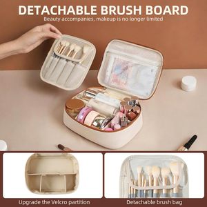 สินค้าใหม่ - กล่องเครื่องสำอางแบบยืดหยุ่นและถอดประกอบได้ ความจุขนาดใหญ่ ดีไซน์หรูหรา พร้อมฟังก์ชั่นหลากหลาย - Product Image 5
