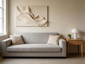Art original Wabi Sabi, minimalisme abstrait, texture 3D, fait main, grande taille, art mural entièrement personnalisé pour la décoration murale du salon - Product Image 4