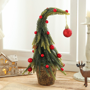 2025 New Design Christmas Tabletop <b>Tree</b> Flocked Xmas Artificial <b>Plastic</b> Christmas <b>Tree</b> and Decorations with Berries - Product Image 5