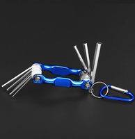 Jeu d'outils portables pliables en métal pour clés Allen métriques, clés hexagonales et tournevis hexagonaux