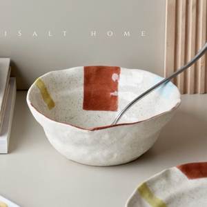 Tazón de Cerámica Artesanal Estilo Japonés, Color Verano Original ISalt, para <span class=keywords><strong>Desayuno</strong></span>, Postre, Ensalada, Sopa, Uso Diario, Regalo - Product Image 1