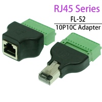Adaptateur RJ50 mâle-femelle vers 10P10C, connecteur NI9949 RJ50 vers bornes à vis sans soudure pour DVR CCTV, accessoire CCTV
