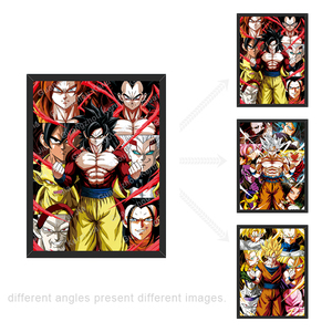 Venta al por mayor de imágenes lenticulares en 3D personalizadas, Dragon Ball <span class=keywords><strong>Goku</strong></span>, una pieza, Luffy, Spiderman, Messi Ronaldo, póster de anime en 3D, marco de póster en 3D - Product Image 3